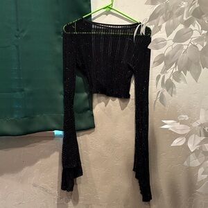 SHEIN Black Off-the-Shoulder Sweater